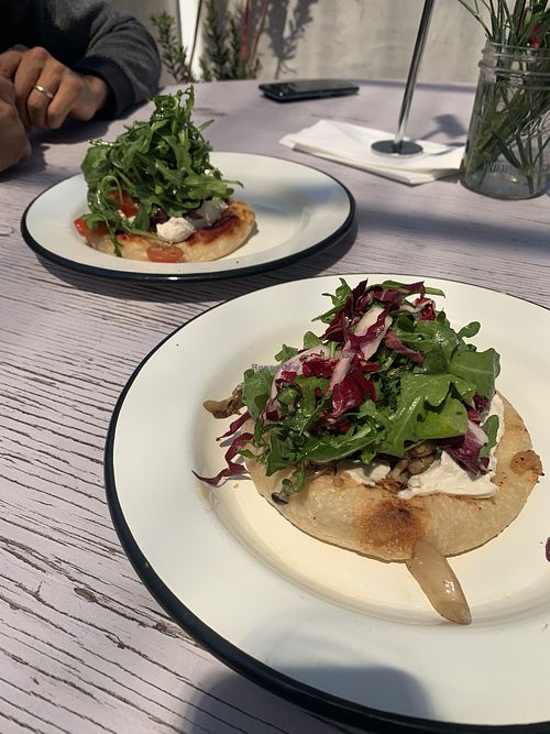 Two vegan pizza options!  at Endless Color in Topanga