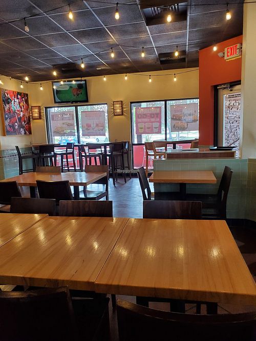 Inside dining at Taco Cabana in Cedar Park