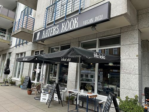 outside the café at Katers Köök in Hamburg