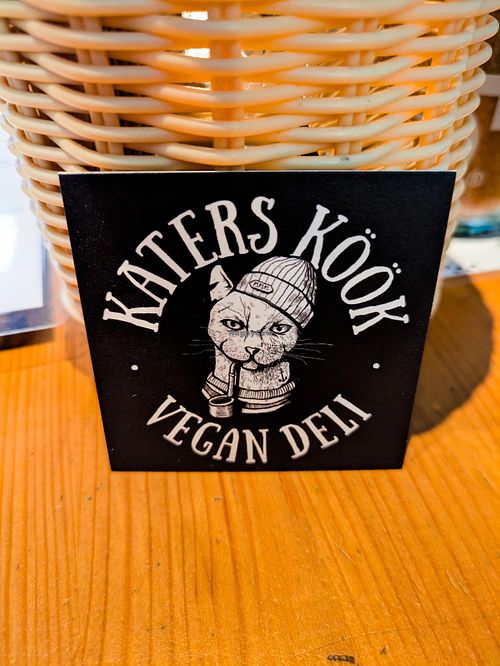 Card on table at Katers Köök at Katers Köök in Hamburg