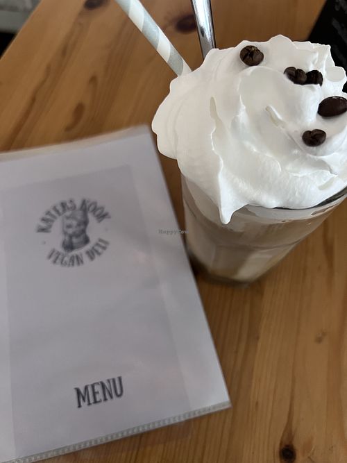 Coffee with amazing whipped cream   at Katers Köök in Hamburg