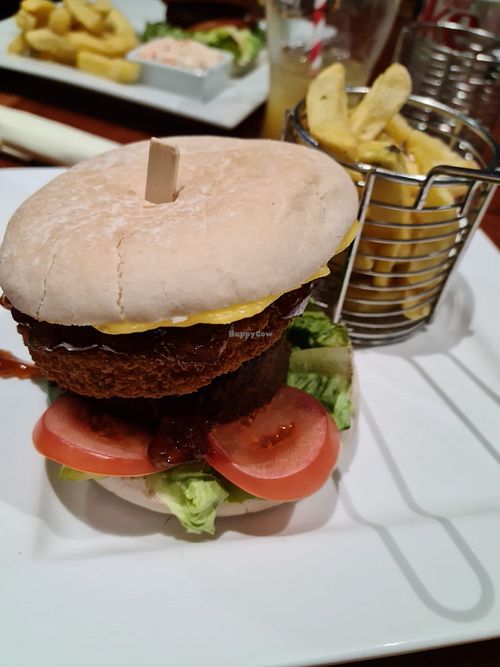 Vegan Loaded Burger  at Dark Island Hotel in Benbecula