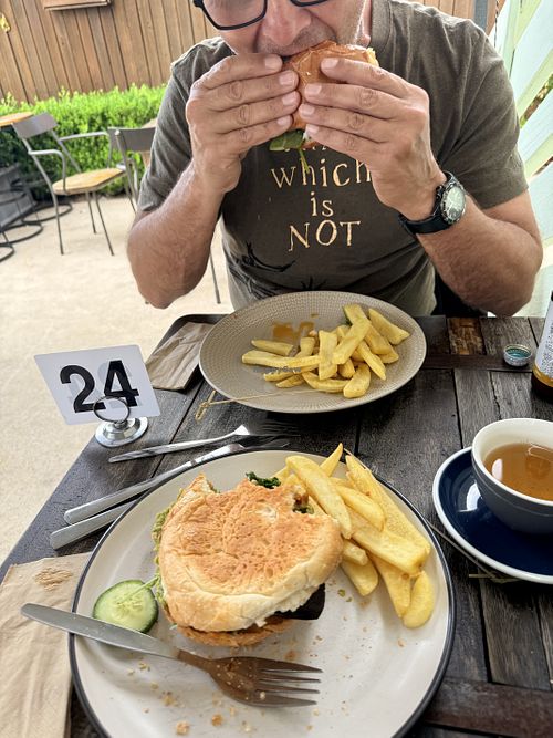 Burgers 🍔   at Glee Coffee Roasters in Wyong
