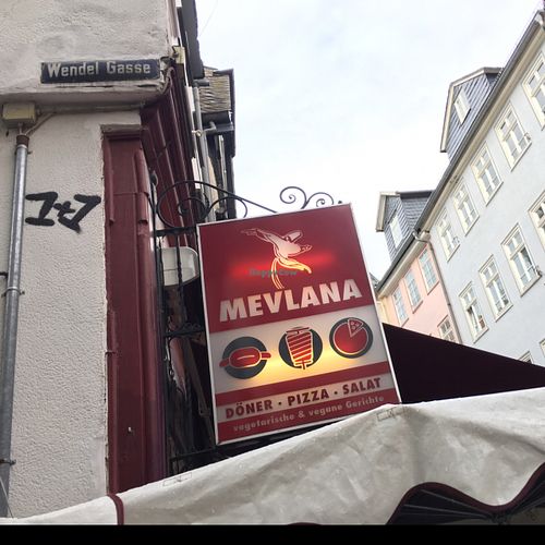 outside at Mevlana in Marburg