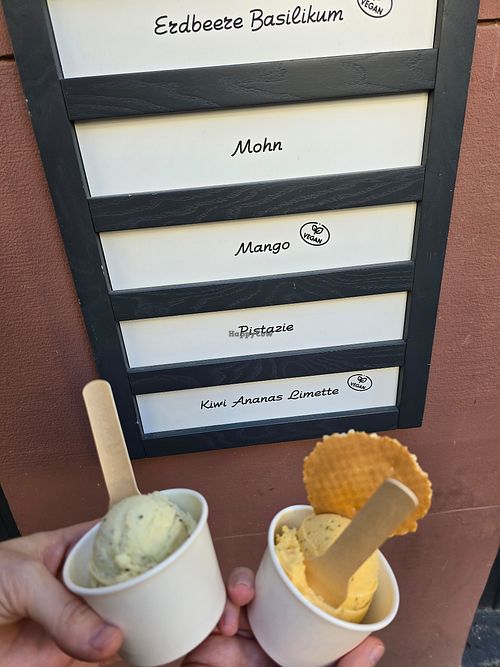 die Waffel ist übrigens nicht vegan at Leine Eis in Hannover