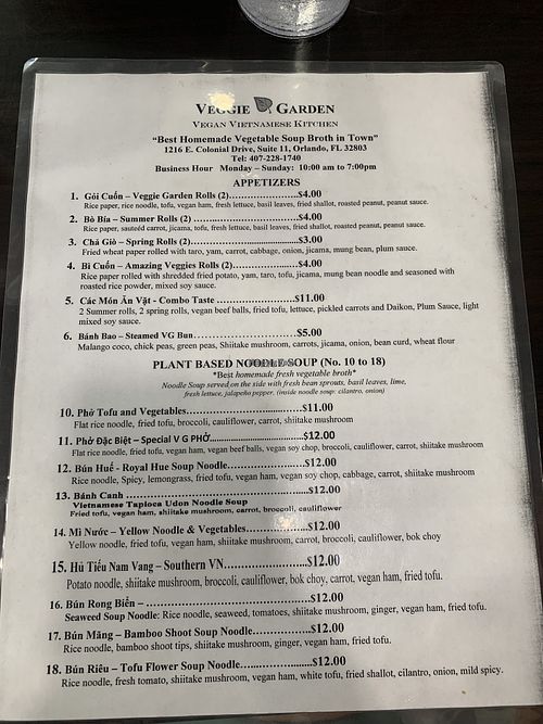   at Veggie Garden in Orlando