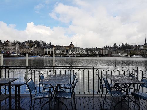 Lake view at Seebistro LUZ in Luzern