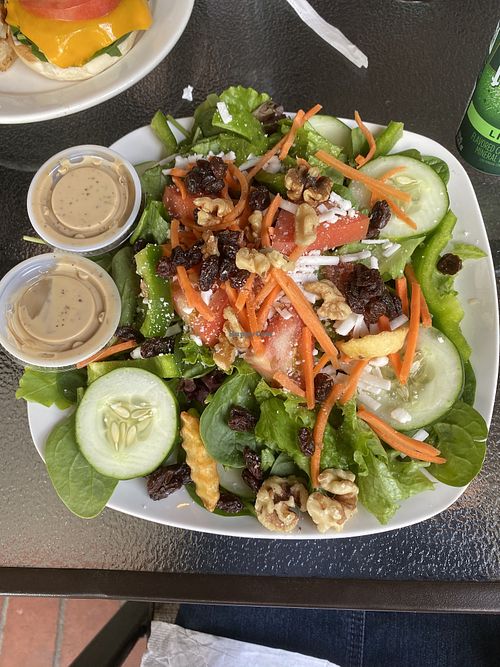 Salad 🥗 very good. Tahini dressing  at The Green Table in Palm Harbor