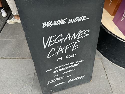 sign  at LUSH Cafe in Munich