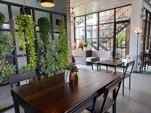 Inside at Bella Goose Cafe on the Pond in Chiang Mai