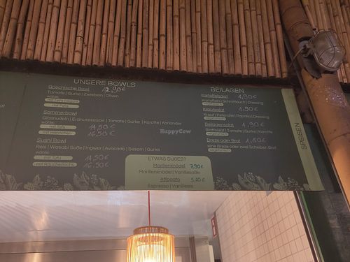 Bowl and sides menu at Stadtcafe in Freising