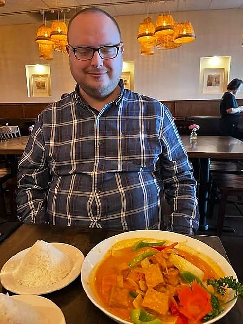 tofu Massaman Curry (didn't get a picture my friend did) at Rice Paper Canton in Canton