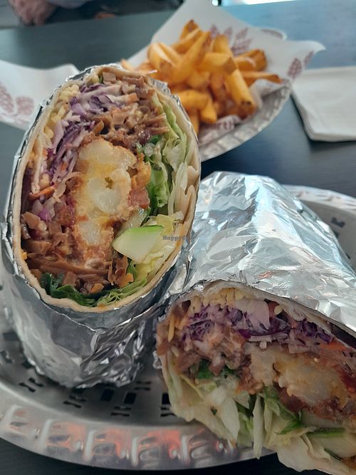 BBQ jackfruit wrap at Earthling in Bournemouth