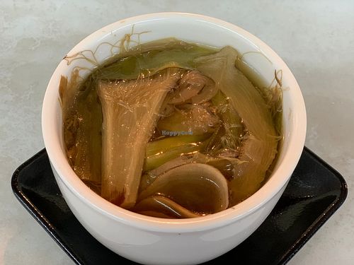 Cereus Flower with Sea Coconut Soup 霸王花海底椰汤. Photo by Henry Lau aka Mr Purple
 at Red Apple 红苹果素食 - Tampines in East Singapore