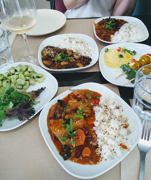 A small selection of the large range of tapas plates on the menu at Cajual Vegan Foodsters in Loule