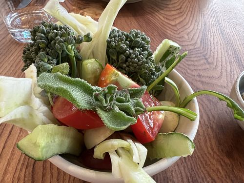 RAW FARM VEGETABLES  at Little Saint in Healdsburg