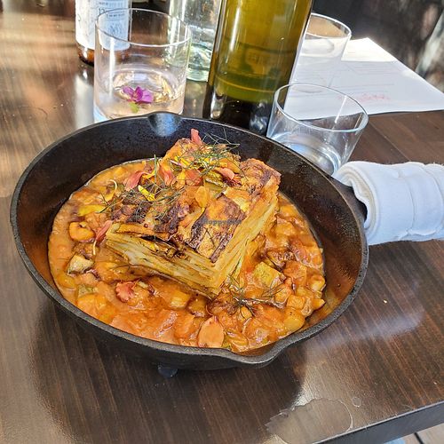 Summer Squash Lasagne at Little Saint in Healdsburg
