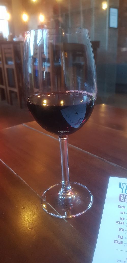 Vegan wine at The Coconut Tree in Birmingham