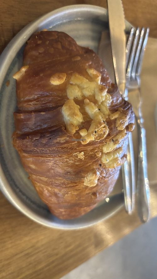 Ham and cheese croissantt  at Belén Vegan Bakery in Wellington
