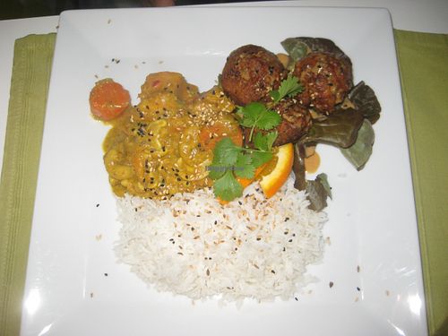 Sweet potato and carrot curry at Kwadrat in Poznan