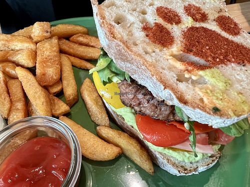 sandwich w/ beyond meat  at Katzentempel - Leipzig Mitte in Leipzig