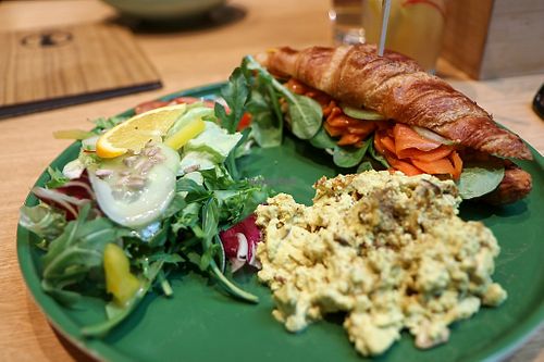 croissandwich breakfast at Katzentempel - Leipzig Mitte in Leipzig
