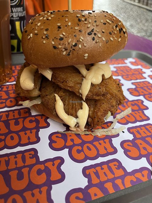 The Secret Saucy mushroom burgerr  at The Saucy Cow in Dublin