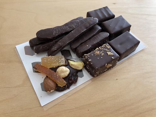 Assortment of vegan chocolates  at Andreas Muschler in Freising