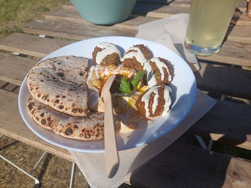 Falafel bowl at Cvi Parkas in Vilnius