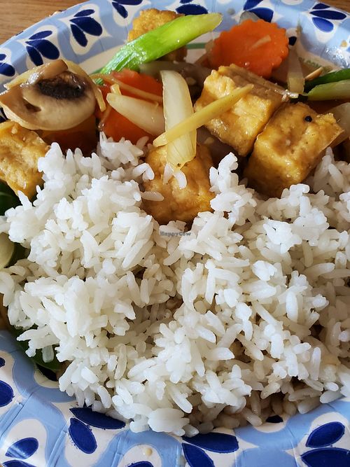 Ginger tofu stir fry at Ploy in Lancaster