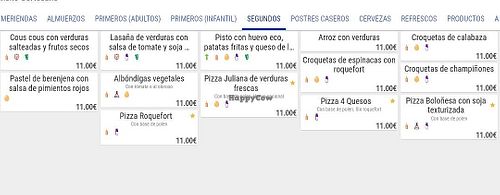 Menu at Miel Rancho Cortesano in Jerez