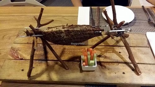 Grilled 'fish' at Jing Fun Vegetarian in Beijing