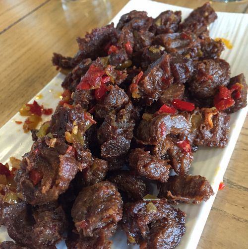 fake chicken! at Jing Fun Vegetarian in Beijing