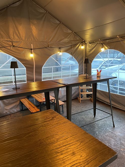 Inside tent  at Curry Concept in Lahnstein