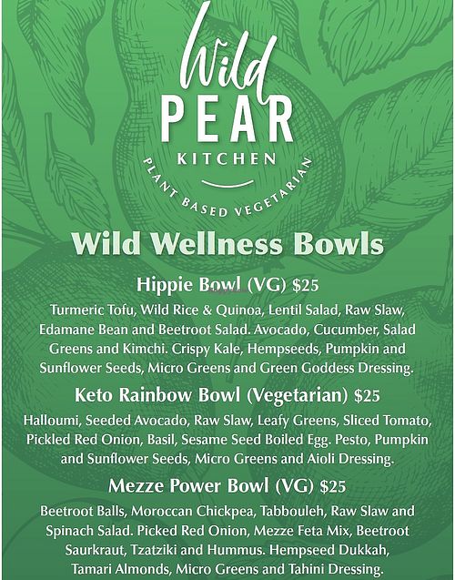 Wellness bowls at Wild Pear Kitchen in New Plymouth