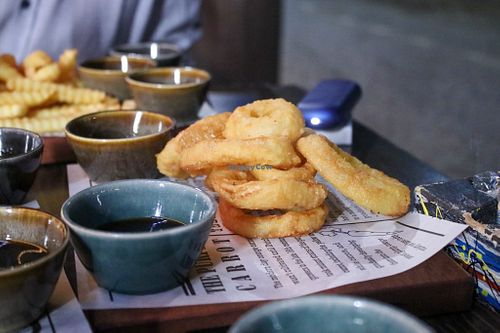 onion rings at Ocean Cafe in Santa Maria