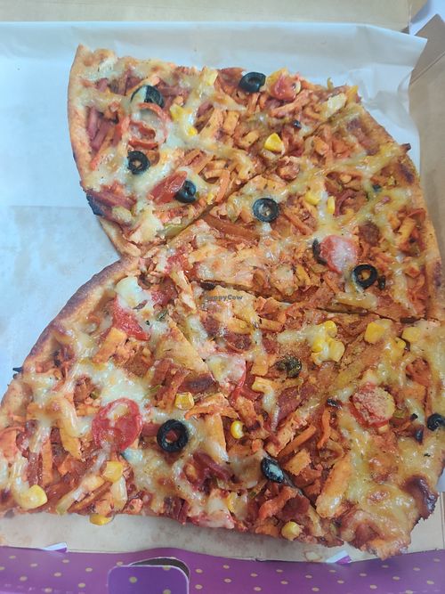 Pizza with a bit of everything at Agnista - Seoul Street in Ulaanbaatar