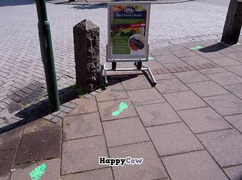 Sign at 'Skolavordustigur' at Graenn Kostur in Reykjavik