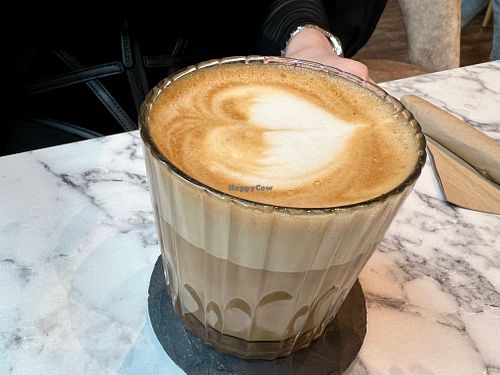 oat milk latté at Endless in Leipzig