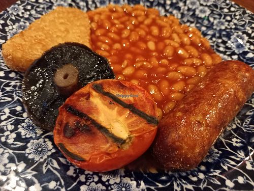 Kids' vegan breakfast (swapped egg for mushroom) at The Greyhound in Bromley
