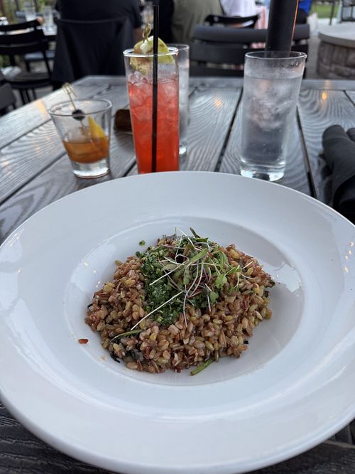 Ancient Grain Sautée and a mocktail  at Farm 12 in Puyallup