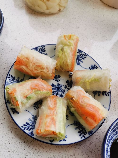 Vegan summer rolls at Banh Mi & Tea in Glasgow