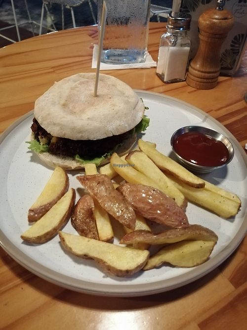 Falafelburger at El Jardin De Frida - Maybe closed in La Fortuna