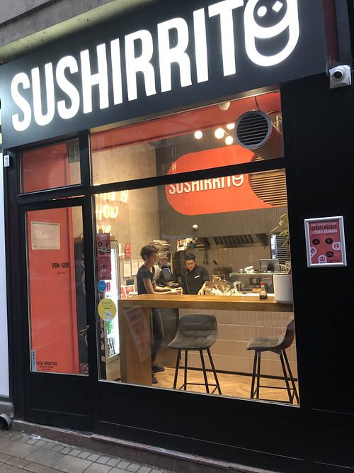 Two indoor seats , six outdoors but no cover.  at Sushirrito in Belgrade