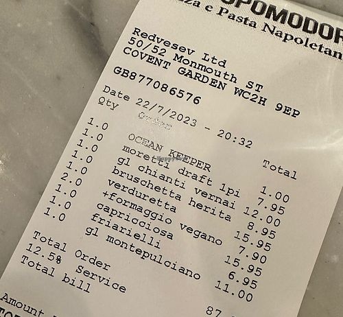   at Rossopomodoro in London