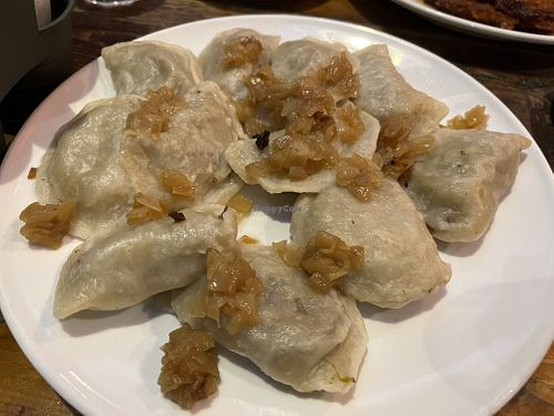 Sauerkraut and mushroom pierogies  at Mamuska in South East London