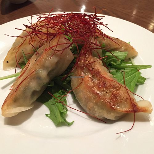 vegan gyoza at T's Restaurant in Tokyo