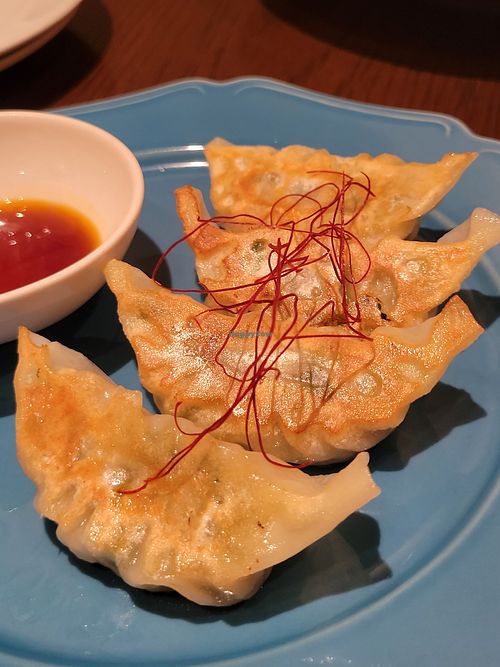 Small order gyoza at T's Restaurant in Tokyo