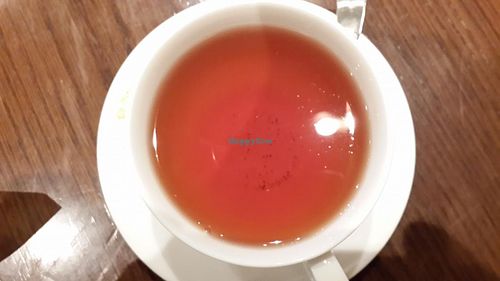 after the meal tea  at T's Restaurant in Tokyo