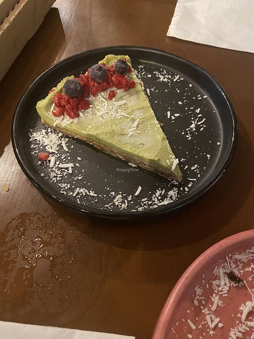 Avocado pie   at Coral Vegan Pizza in Playa Del Carmen
